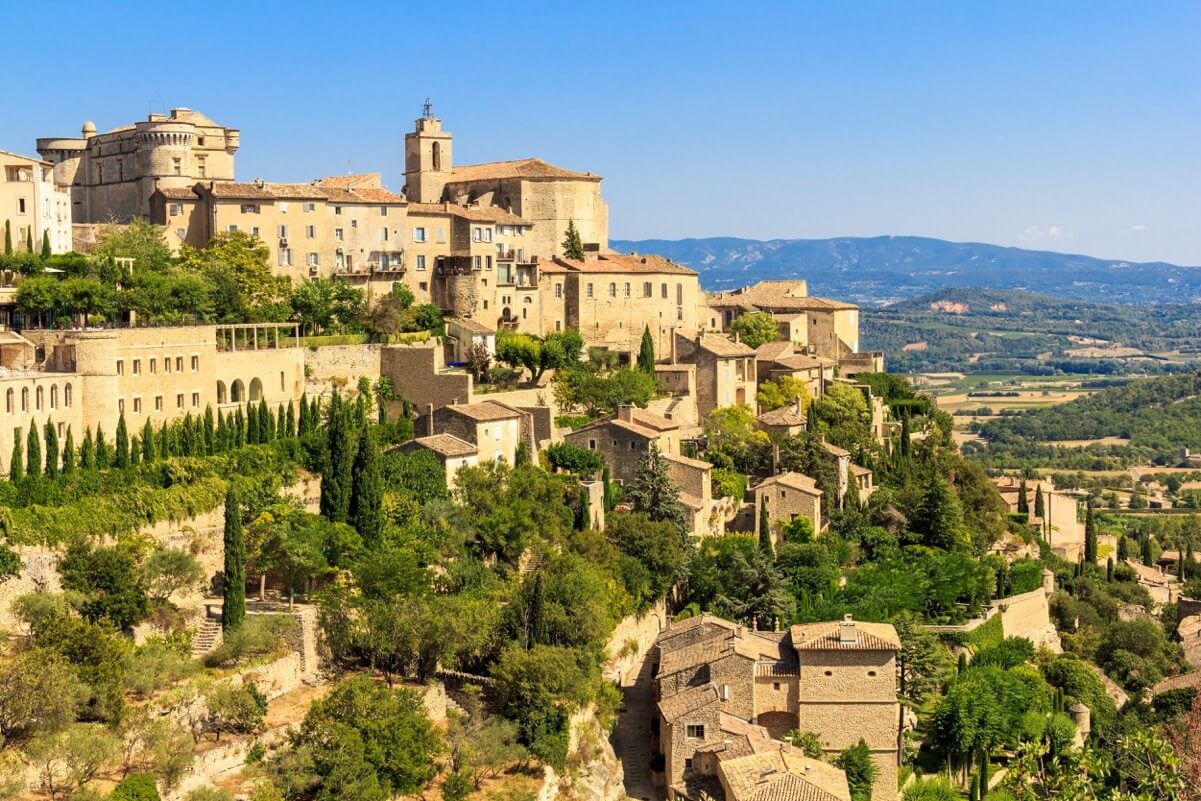 Gordes Village in the Cavalon Valley. Located in the Luberon in Provence
